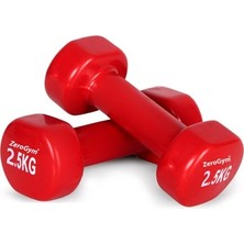 ZeroGym VD25 Kırmızı Vinyl Demir Dambıl 2,5Kg 1 Adet