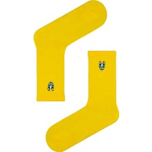 Carnaval Socks Gözlüklü Köpek Desenli Nakışlı Çorap