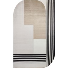 Eko Halı Merano Mrn 05 Cream Gold Geometrik Desenli Yüksek Kalite Sık Dokuma Salon Halısı