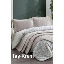 Kristal Casual 7 Parça Çift Taraflı Gelin Seti Taş - Krem