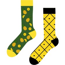 Carnaval Socks Sağlı Sollu Ananas Desenli Renkli Çorap