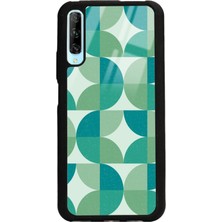 S-Case Huawei P Smart Pro Retro Green Duvar Kağıdı Tasarımlı Glossy Telefon Kılıfı
