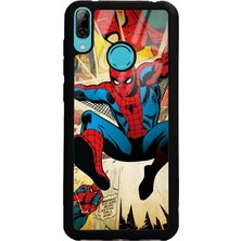 S-Case Huawei Y7 (2019) Spiderman Örümcek Adam Tasarımlı Glossy Telefon Kılıfı