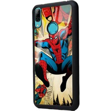 S-Case Huawei Y7 (2019) Spiderman Örümcek Adam Tasarımlı Glossy Telefon Kılıfı