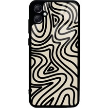S-Case Samsung A05 Bej Geometrik Tasarımlı Glossy Telefon Kılıfı