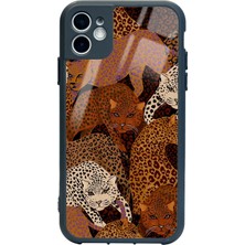 S-Case iPhone 11 Leoparlar Tasarımlı Lansman Glossy Telefon Kılıfı