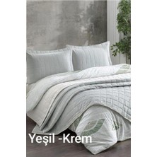 Kristal Casual 7 Parça Çift Taraflı Gelin Seti Açık Yeşil - Krem