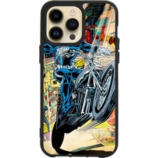 S-Case iPhone 14 Pro Max Hayalet Sürücü Tasarımlı Lansman Glossy Telefon Kılıfı