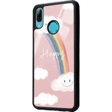 S-Case Huawei P20 Lite Happy Cloude Tasarımlı Glossy Telefon Kılıfı
