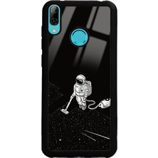 S-Case Huawei Y7 (2019) Astronot Tatiana Tasarımlı Glossy Telefon Kılıfı