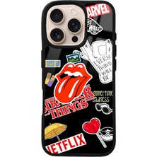 S-Case iPhone 16 Pro Sticker Tasarımlı Glossy Telefon Kılıfı