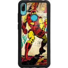 S-Case Huawei Y6 (2019) Iron Man Demir Adam Tasarımlı Glossy Telefon Kılıfı