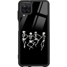 S-Case Samsung A12 Dancer Skeleton Tasarımlı Glossy Telefon Kılıfı