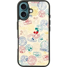 S-Case iPhone 16 Mickey Stamp Tasarımlı Glossy Telefon Kılıfı