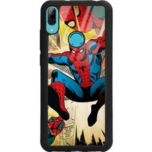 S-Case Huawei Y6 (2019) Spiderman Örümcek Adam Tasarımlı Glossy Telefon Kılıfı