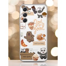 S-Case Samsung A24 Sun Moon Tasarımlı Şeffaf Telefon Kılıfı