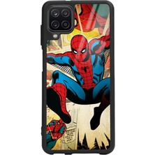 S-Case Samsung A12 Spiderman Örümcek Adam Tasarımlı Glossy Telefon Kılıfı