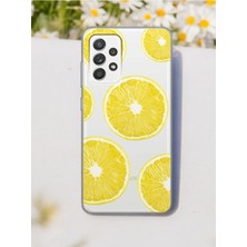 S-Case Samsung A23 Limon Tasarımlı Şeffaf Telefon Kılıfı