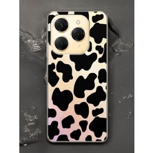 S-Case Tecno Spark 20 Milky Tasarımlı Şeffaf Telefon Kılıfı