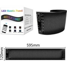 Prepare LED Matr x  Panel 60  cm  Rg-B Ekran Kumandalı App Kontrollü Iş Yeri Otomobil Tır Kamyon Cam Veya Duvar