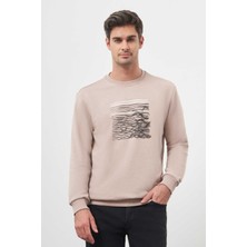 Morven  Erkek Taş Trend Bisiklet Yaka Sweat-Shirt
