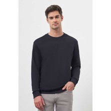 Morven  Erkek Lacivert Basic Bisiklet Yaka Sweat-Shirt