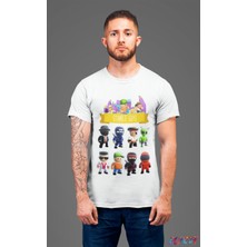 Bumeta Stumble Guys All Karakter  Tişört T-Shirt