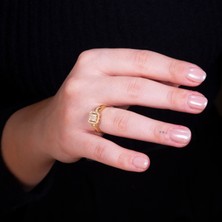 Adil İdil Kuyumculuk Zarif 14 Ayar Baget Yüzük