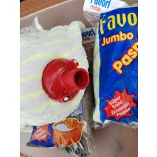 3 Adet 4 Katlı Jumbo Süper Emici Mikrofiber Havlu Vileda Paspas Mop Xl Yedek Ucu