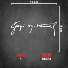 Sönmez Sticker Gazi Mustafa Kemal İmza Sticker - Atatürk İmza Sticker - Atatürk Sticker - Oto Sticker - Araba Sticker - Araç Sticker - Duvar Sticker - Laptop Sticker