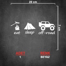 Sönmez Sticker Eat Sleep Offroad Sticker - 4x4 Sticker - Jeep Sticker - Oto Sticker - Araba Sticker - Araç Sticker