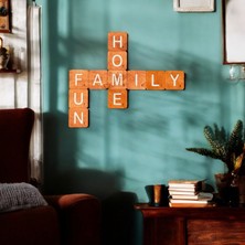 Scrable Harf Isim Yazmak Için Tamamlanabilir Ahşap Harf Duvar Dekoru