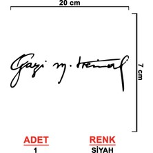 Sönmez Sticker Gazi Mustafa Kemal İmza Sticker - Atatürk İmza Sticker - Atatürk Sticker - Oto Sticker - Araba Sticker - Araç Sticker - Duvar Sticker - Laptop Sticker