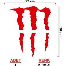 Sönmez Sticker Far Için Monster Pençe Sticker - Far Sticker - Oto Sticker - Araba Sticker - Araç Sticker