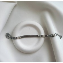 Minne Jewelry Çelik Balıksırtı Bileklik - Gümüş Renk Balıksırtı Bileklik - Çelik Bileklik - Gülüş Renk Çelik Bileklik - Silver Çelik Bileklik - Balıksırtı Bileklik