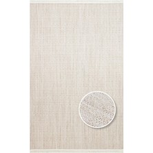 Eko Halı Norte Nrt 01 Beıge Yumuşak Dokulu Hav Vermeyen Örgü Halı