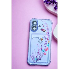 Kılıforyum Apple iPhone 16 Kılıf Kartlıklı Baskılı Köşe Koruma Tasarımlı Şeffaf G-Kart Kılıf