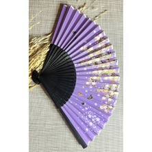 Yelpaze Mor Sakura Çiçekli Çanta Boyu A511