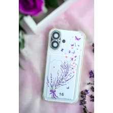 Kılıforyum Apple iPhone 16 Kılıf Kartlıklı Baskılı Köşe Koruma Tasarımlı Şeffaf G-Kart Kılıf