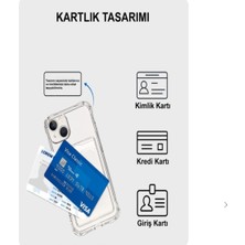 Kılıforyum Apple iPhone 16 Kılıf Kartlıklı Baskılı Köşe Koruma Tasarımlı Şeffaf G-Kart Kılıf