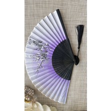 Yelpaze Mor Sakura Çiçekli Çanta Boyu A510