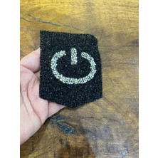 Gönülden Tasarım 10 x 8 cm Ütü İle Yapışan Kapama Tuşlu Taşlı Cep Arma Aplike