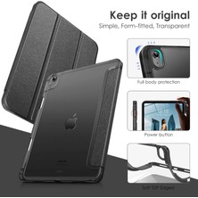 M.tk moveteck Apple Ipad Air 13 M2 Çip 2024 Kılıf Magnetik Pen Charge Kalem Bölmeli Akıllı Uyku Modlu Ayrılan Şeffaf Arka Kapak