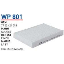 WP 801 OEM 7700424098 POLEN FİLTRESİ