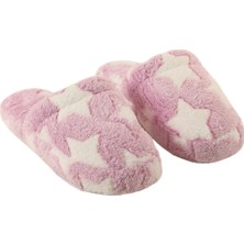 My Geppeto Bag Renkli Yıldız Desenli Kışlık Peluş Kadın Ev Terliği 36-37-38-39-40