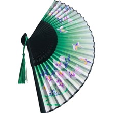 - Kumaş Bambu Şık Desenli Şık Hediyelik Yelpaze