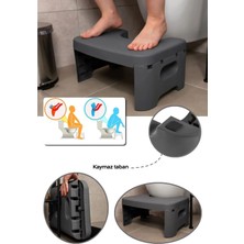 Tugomer Katlanır Tabure - Portatif Çömelme Banyo Klozet Taburesi - Kaymaz Taban Yetişkin ve Çocuk Basamağı