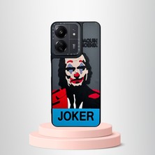 Xiaomi Redmi 13C 4g Tlp Gri Zemin Üzerine Joker Kabartmalı 3D Stylısh Kabartmalı Kapak