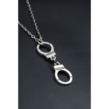 Kelepçe   Gümüş Kaplama Unisex Düz Zincir Kolye kod 887