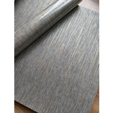 Antrasit Üzerine Gold Detaylı Kabartmalı Silinebilir Duvar Kağıdı En :53 cm Boy 10 Metre